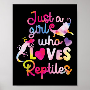 Poster Juste Une Fille Qui Aime Les Reptiles Lizard Aquar