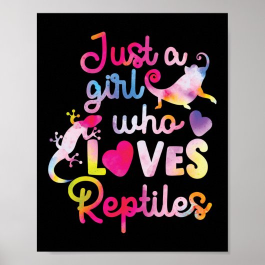 Poster Juste Une Fille Qui Aime Les Reptiles Lizard Aquar (Devant)