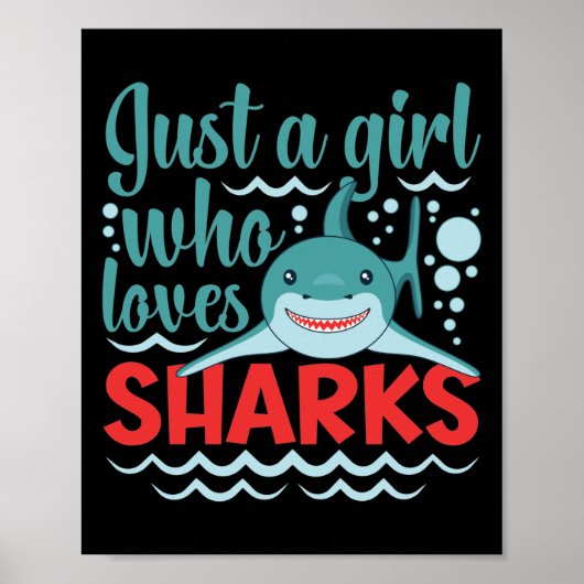 Poster Juste une fille qui aime les requins (Devant)
