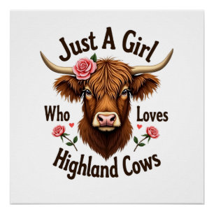 Poster Juste une fille qui aime les vaches des Highlands