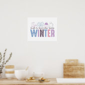 Poster Juste une fille qui aime l'hiver mignonne design s (Cuisine)