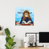 Poster Juste une fille qui aime lire (Bureau à domicile)