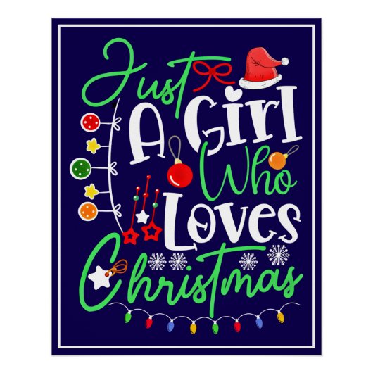 Poster Juste Une Fille Qui Aime Noël (Devant)