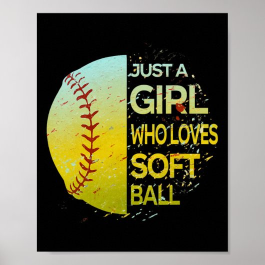 Poster Juste une fille qui aime Softll - Design divisé Gr (Devant)