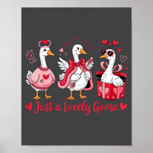 Poster Juste une jolie oie mignonne oie idiote Saint-Vale