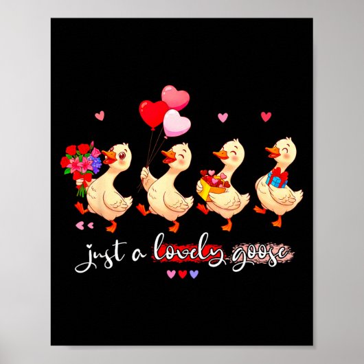 Poster Juste une oie adorable et drôle Squad Valent (Devant)