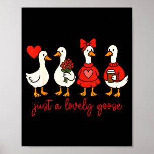 Poster Juste une oie adorable mignonne nk oie idiote Sain