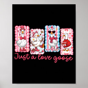 Poster Juste une oie d'amour Mignon Saint-Valentin Oies C