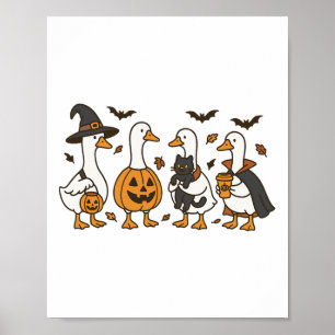 Poster Juste Une Oie Éffrayante Halloween Goose Witch Si