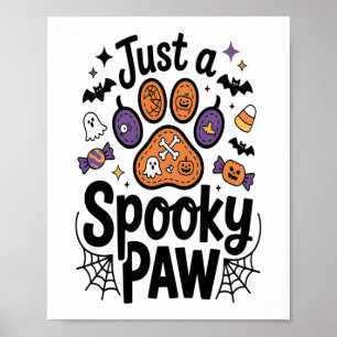 Poster Juste une patte effrayante PNG, Chien Halloween