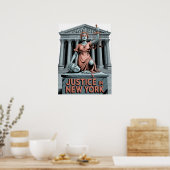 Poster Justice au tribunal du comté de New York (Cuisine)