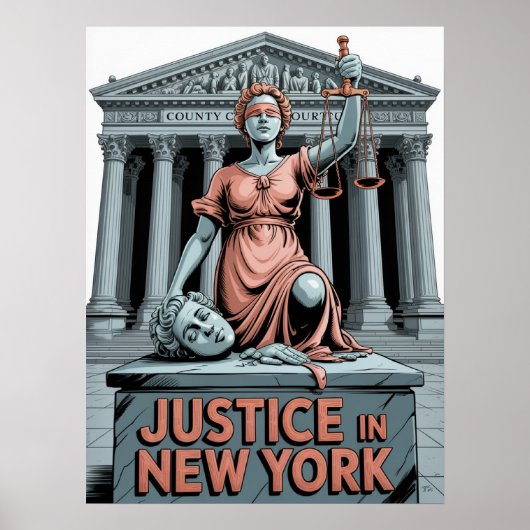 Poster Justice au tribunal du comté de New York (Devant)