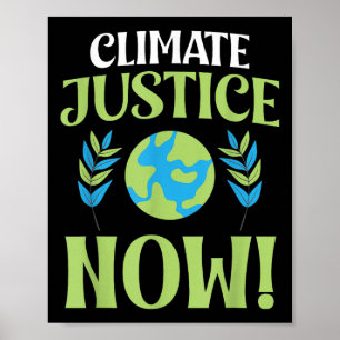 Poster Justice climatique maintenant Protection de l'envi