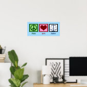Poster Justice de l'amour pour la paix (Bureau à domicile)