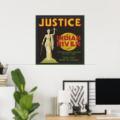 Poster Justice Florida Crate Étiquette (Bureau à domicile)