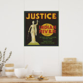 Poster Justice Florida Crate Étiquette (Cuisine)