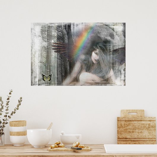 Poster Justice Howling at the Moon par Gregory Gallo (Cuisine)