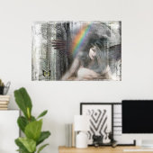 Poster Justice Howling at the Moon par Gregory Gallo (Bureau à domicile)