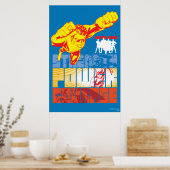 Poster Justice League Strength. Le pouvoir. Courage. Cara (Cuisine)