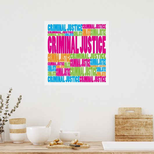 Poster Justice pénale colorée (Cuisine)