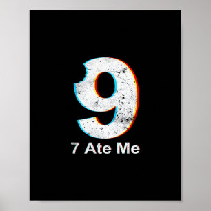 Poster Justice pour 9 Drôle 7 a mangé 9 Blague de maths 6