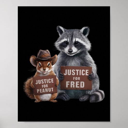 Poster Justice Pour L'Arachide L'Écureuil Justice Pour Fr (Devant)