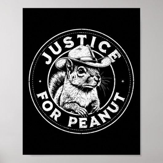 Poster Justice Pour L'Arachide L'Écureuil - P’nut Pnut Pe (Devant)