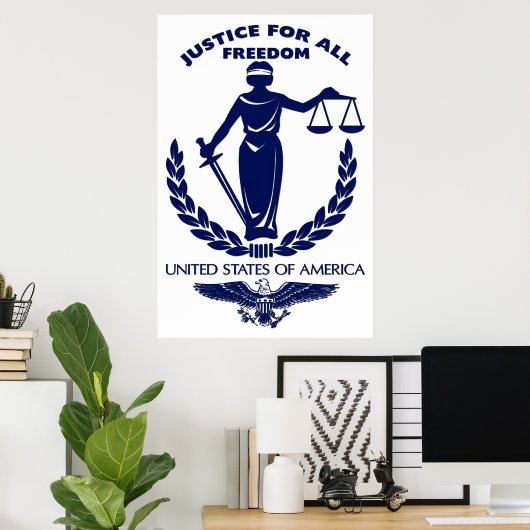 Poster Justice pour tous (Bureau à domicile)