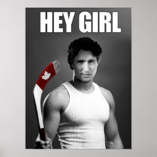 Poster Justin Trudeau : Hé fille