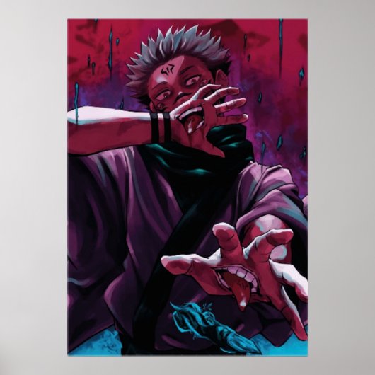 Poster jutsu kaisen anime (Devant)