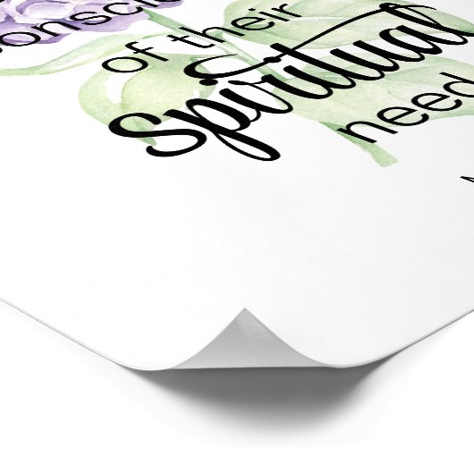 Poster JW 2025 Année Texte avec Hydrangea Imprimer (Coin)