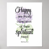 Poster JW 2025 Année Texte avec Hydrangea Imprimer (Devant)