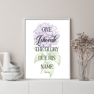 Poster JW 2025 Année Texte avec Hydrangea Imprimer