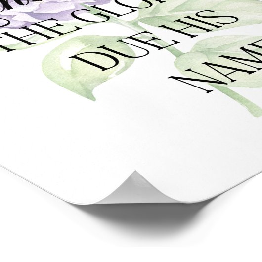 Poster JW 2025 Année Texte avec Hydrangea Imprimer (Coin)