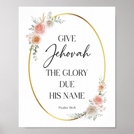 Poster JW 2025 Année Texte avec Rose Imprimer (Devant)