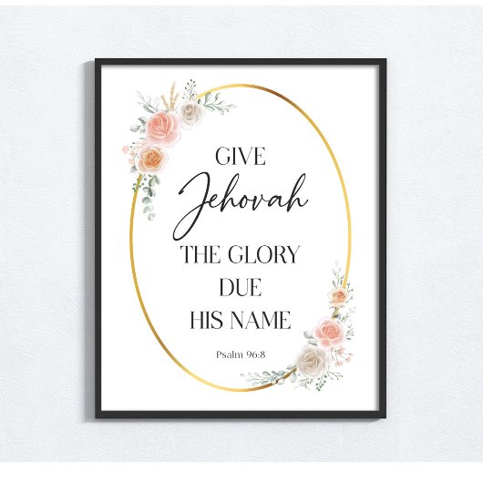 Poster JW 2025 Année Texte avec Rose Imprimer