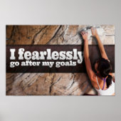 Poster "J'y vais sans peur" Motivation Affirmation (Devant)