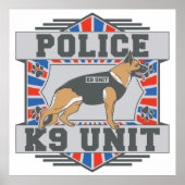 Poster K9 Unité police berger allemand (Devant)