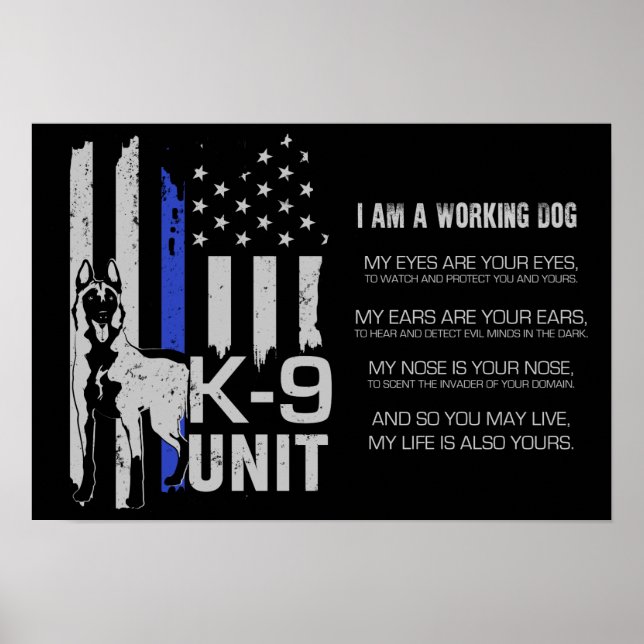 Poster K-9 Unit Police Dog Unit (Devant)