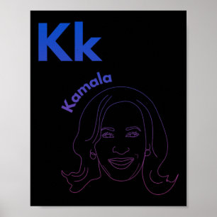 Poster K est pour la présidente Kamala Harris Wheimer 20