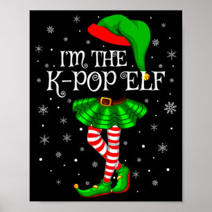 Poster K-p Elf Noël Famille Groupe Femmes Filles Xmas Pyj