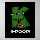 Poster K-poop Funny K-pop Poo Pun Dark BG (Devant)