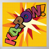 Poster KA-POW Fun Retro Comic Book Pop art (Devant)