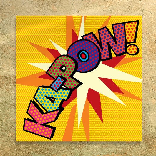 Poster KA-POW Fun Retro Comic Book Pop art