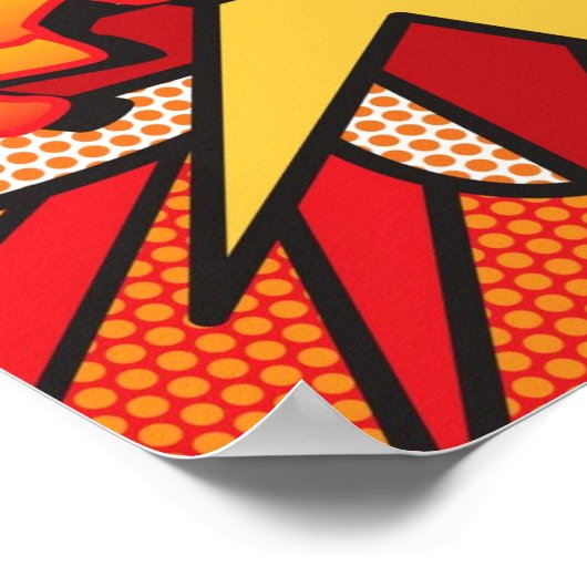 Poster KA-POW Fun Retro Comic Book Pop art (Coin)