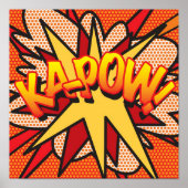 Poster KA-POW Fun Retro Comic Book Pop art (Devant)