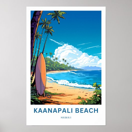 Poster Kaanapali Beach Hawaii Print (Devant)