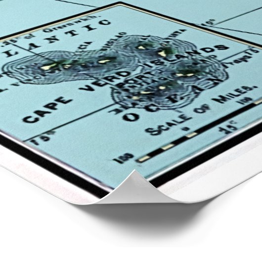 Poster  kaart Afrika 1890 (Hoek)