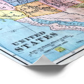 Poster - Kaart van de Verenigde Staten (Hoek)