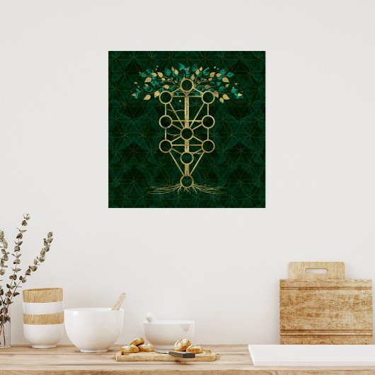 Poster Kabbalah L'arbre de vie - Etz Hayim (Cuisine)